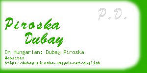 piroska dubay business card